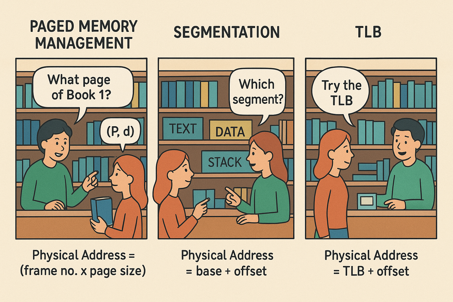 Paged vs Segmentation vs TLB